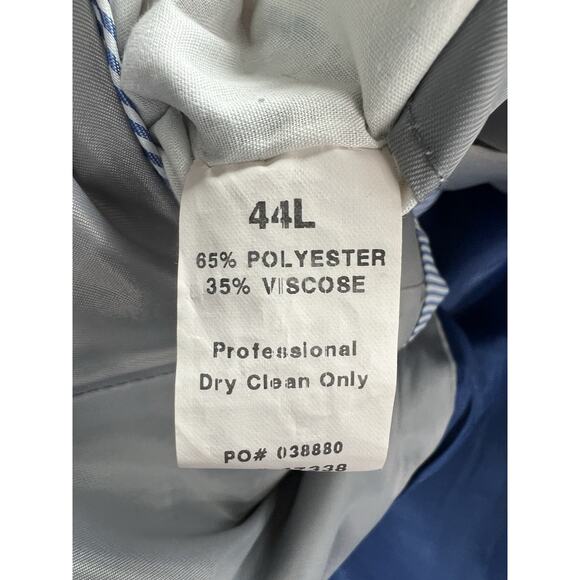 Tommy Hilfiger 2 Button Blazer Men’s 44L Jacket Sport Coat Blue Check Polyester - Picture 11 of 12